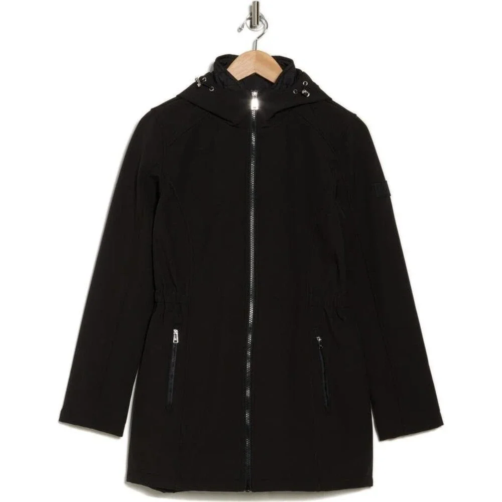 Lauren Ralph Lauren Hooded Soft-Shell Jacket w/ Interior Quilted Bib Vest Size S